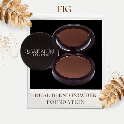 Dual Blend Powder Foundation - Fig - lusatian